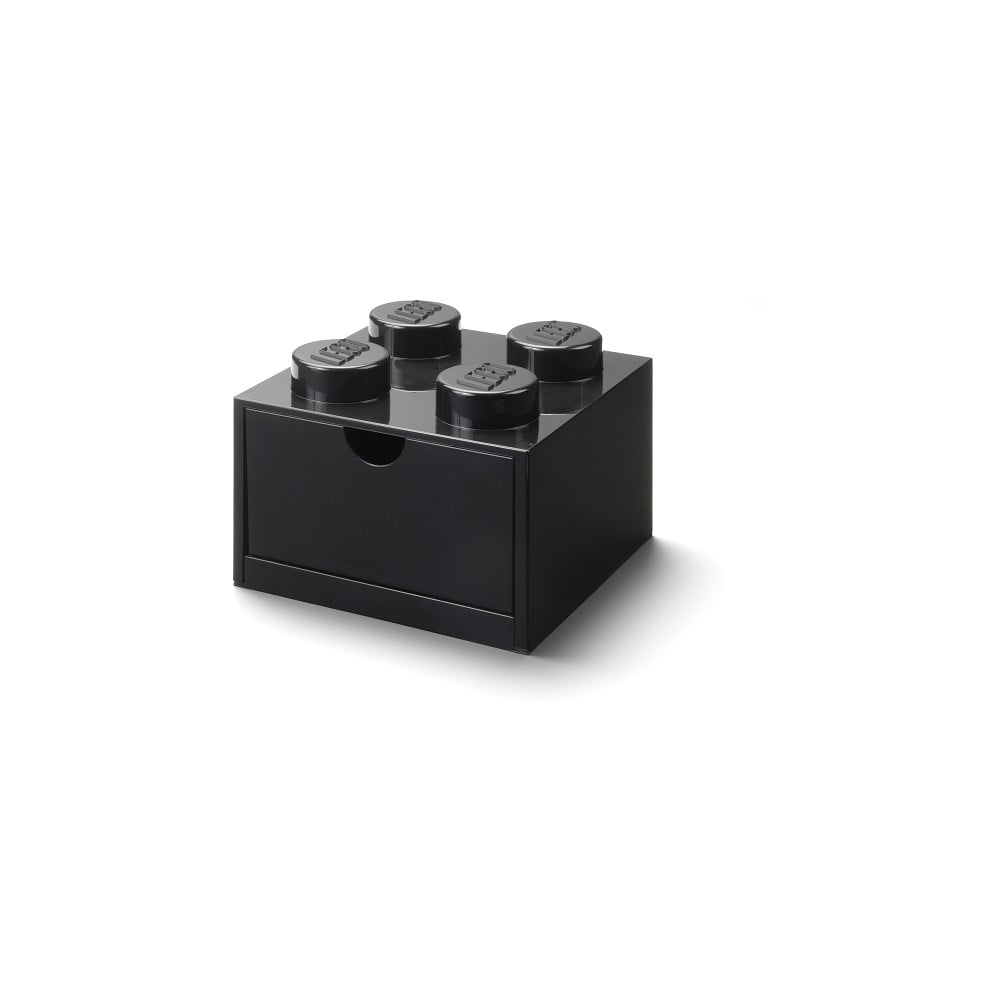 Czarna skrzynka na biurko z szufladą Brick - LEGO®