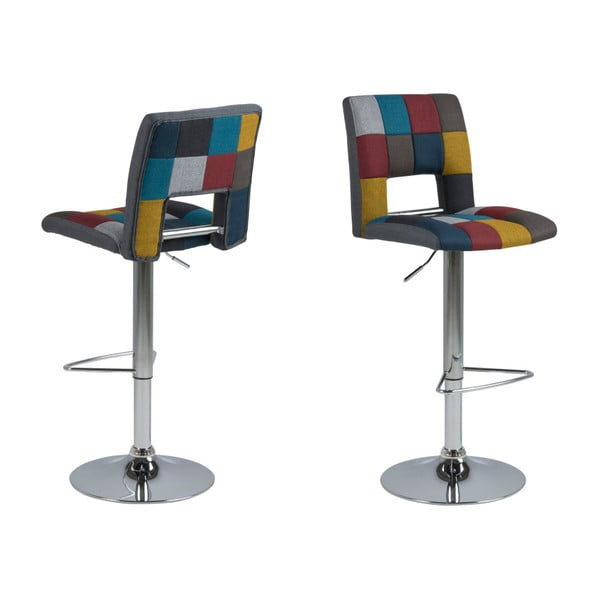 Zestaw 2 hokerów Actona Wilma Barstool Patchwork-image-3