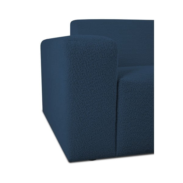 Ciemnoniebieski narożnik z materiału bouclé (prawostronny) Roxy – Scandic-image-4