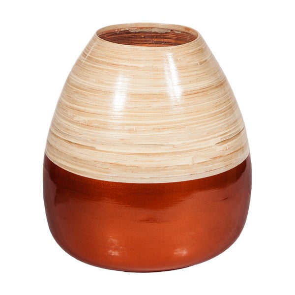 Bambusowy wazon w miedzianym kolorze Simone, ø 26 cm