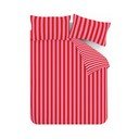 Czerwono-różowa pościel dwuosobowa 3-częściowa 200x200 cm Stripe Tease – Sassy B