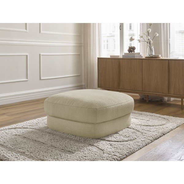 Beżowy podnóżek z materiału bouclé Leonore – Bobochic Paris-image-1