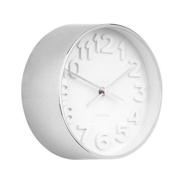 Zegar z elementami w kolorze srebra Karlsson Stout, ⌀ 22 cm-image-1