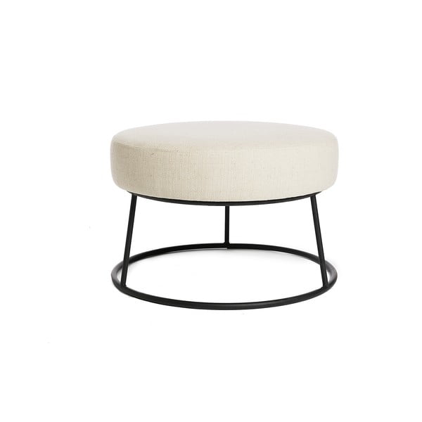 Biały stołek z metalową konstrukcją Simla Simple, ⌀ 60 cm