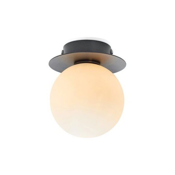Czarno-biała lampa sufitowa ze szklanym kloszem ø 10 cm Mini – Markslöjd