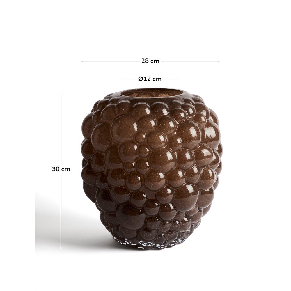Brązowy szklany wazon (wysokość 30 cm) Mure – Kave Home (zdjęcie 9)
