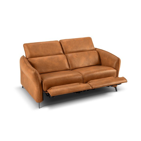 Jasnobrązowa skórzana sofa 103 cm Hubble – Windsor & Co Sofas-image-3