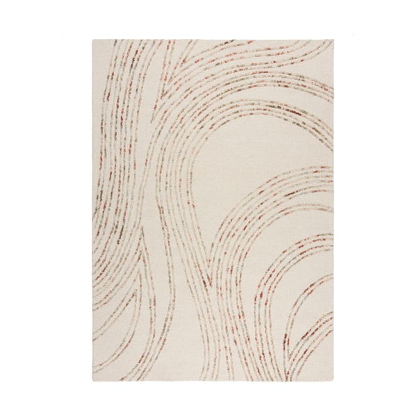 Pomarańczowo-kremowy wełniany dywan 120x170 cm Abstract Swirl – Flair Rugs