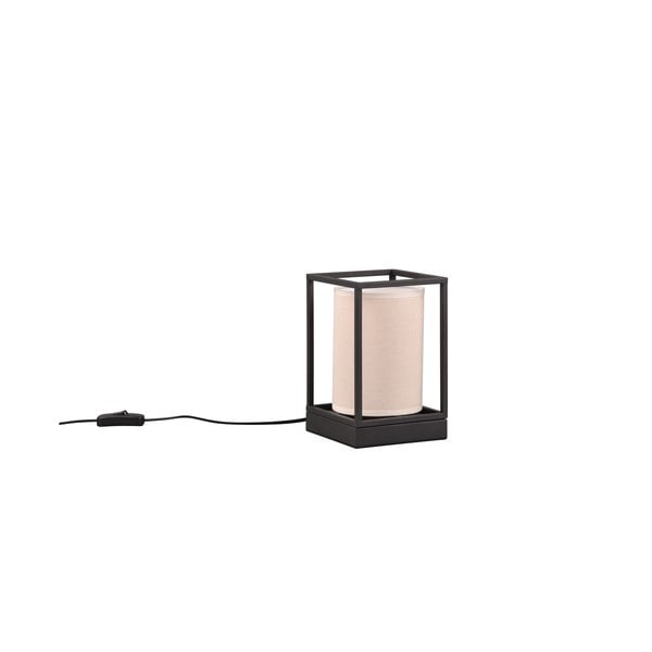 Beżowo-czarna lampa stołowa (wys. 22 cm) Ross – Trio