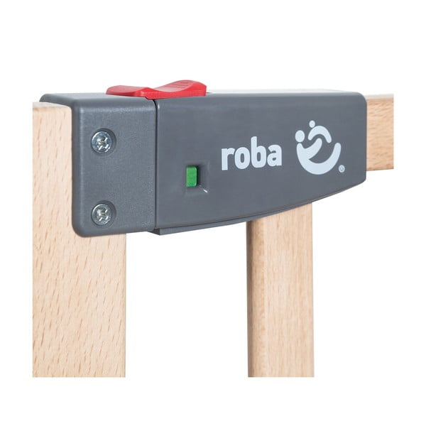 Naturalna bramka ochronna dla dzieci z litego drewna bukowego – Roba-image-3