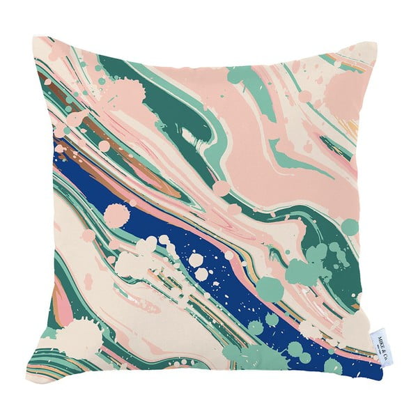 Niebiesko-różowa poszewka na poduszkę Mike & Co. NEW YORK Honey Artsy, 43x43 cm