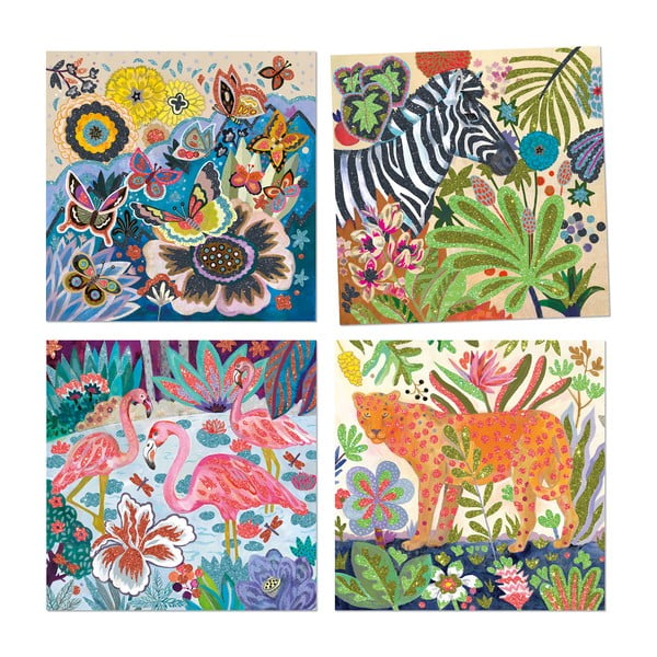 Zestaw artystyczny do zabawy z piaskiem Djeco Tropical Animals