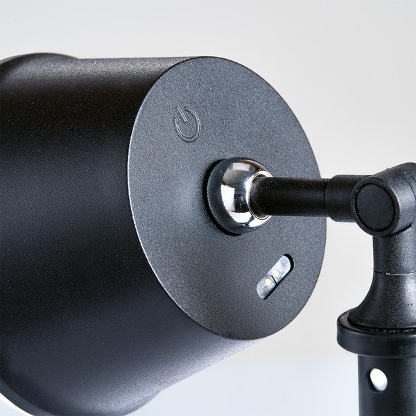 Czarna lampa stołowa LED z metalowym kloszem (wysokość 34 cm) Voet – Fischer & Honsel-image-3