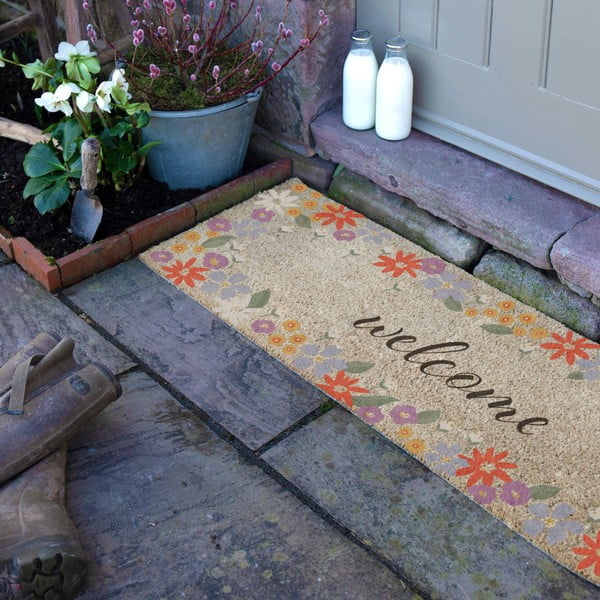 Wycieraczka z włókna kokosowego 40x120 cm Welcome Floral – Artsy Doormats-image-2