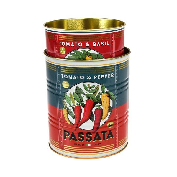 Pojemniki dekoracyjne z cyny zestaw 2 szt. ø 11x13 cm Passata – Rex London-image-2