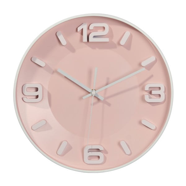 Różowy zegar ścienny Ixia