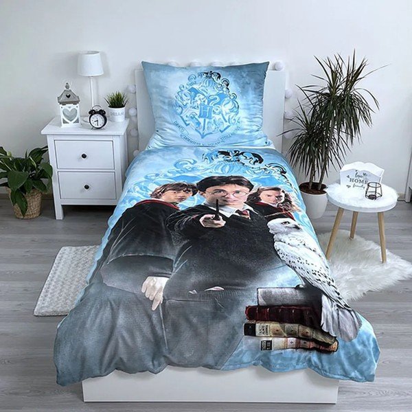 Dziecięca pościel jednoosobowa z mirowłókna 140x200 cm Harry Potter – Jerry Fabrics-image-1