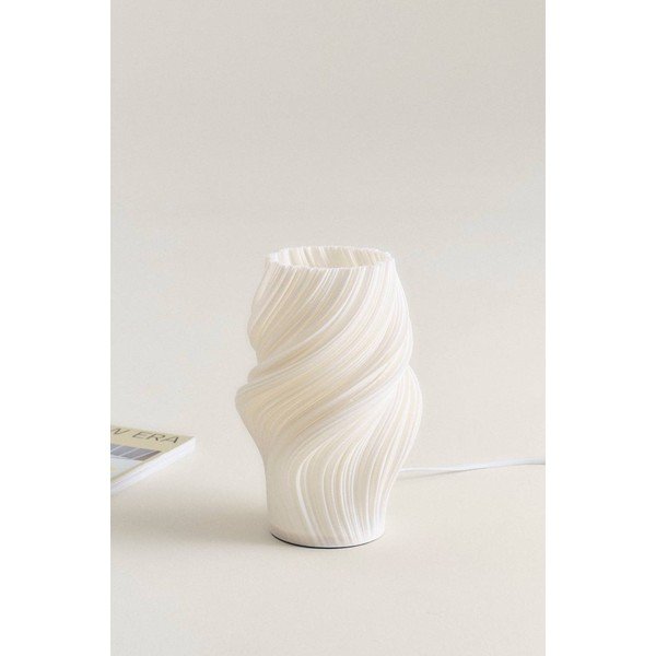 Biała plastikowa lampa stołowa (wysokość 27 cm) Calais – Jotex-image-3