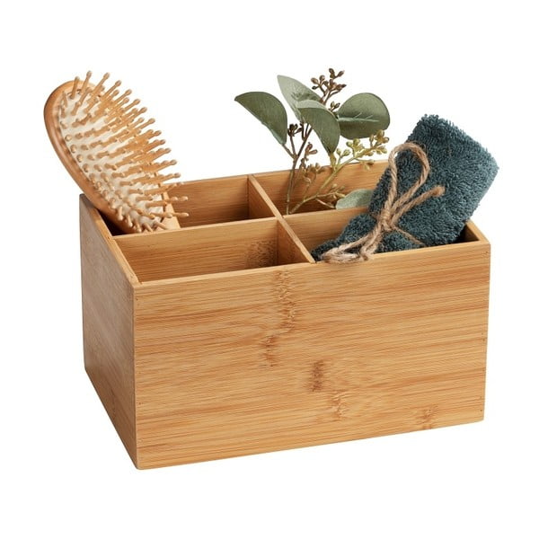 Bambusowy organizer łazienkowy z 4 przegródkami Wenko Terra-image-1