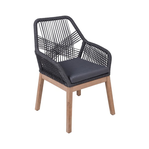 Szare drewniane krzesło ogrodowe Pomona – Garden Pleasure