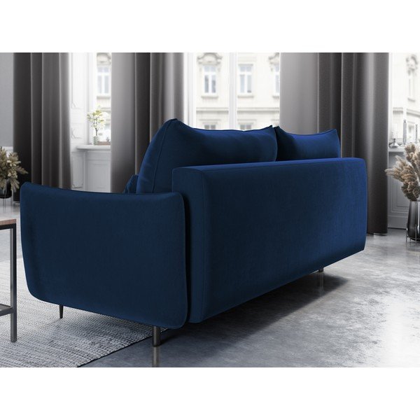 Ciemnoniebieska sofa rozkładana ze schowkiem Cosmopolitan Design Vermont-image-2