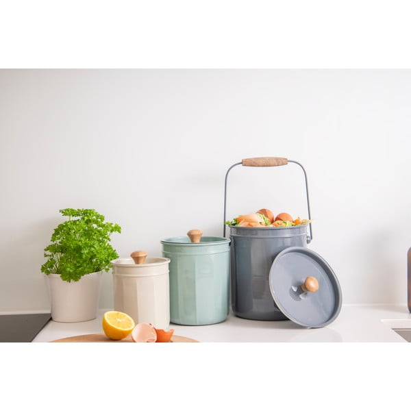 Stalowe pojemniki na odpadki organiczne zestaw 3 szt. – Kitchen Craft-image-2