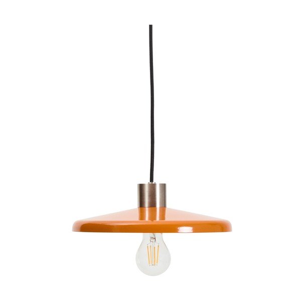 Pomarańczowa lampa wisząca z metalowym kloszem Nuvira – Kave Home