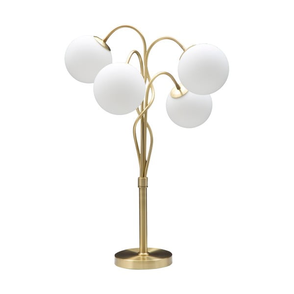 Lampa stołowa Mauro Ferretti Glamy w biało-złotym kolorze