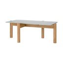 Stolik ze szklanym blatem w naturalnym kolorze 55x105 cm Kob – noo.ma