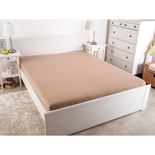 Brązowe prześcieradło z gumką 160x200 cm – B.E.S.-image-2