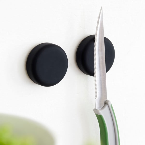 Zestaw 2 magnetycznych uchwytów Steel Function Round Black