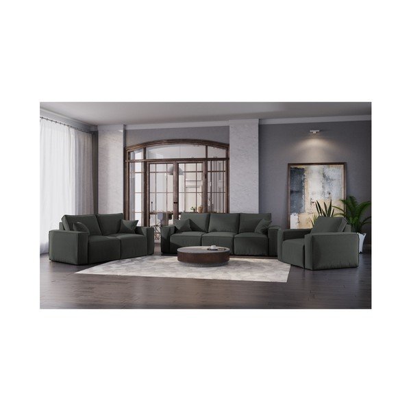 Ciemnoszara sofa Cosmopolitan Design Miami, 180 cm-image-4