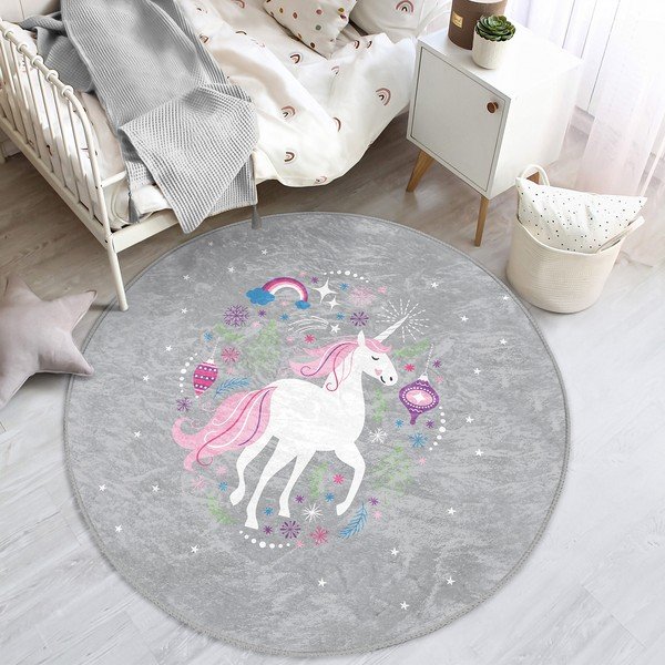 Szary dywan dziecięcy ø 120 cm Comfort – Mila Home-image-1