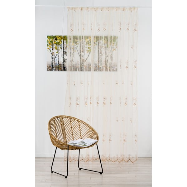 Beżowa firanka 140x245 cm Edith – Mendola Fabrics-image-1