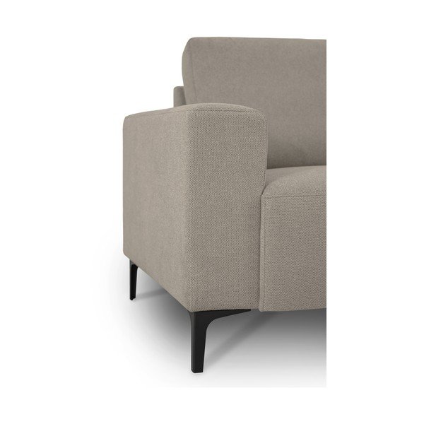 Jasnobrązowy narożnik z tkaniny szenilowej (prawostronny/z szezlongiem) Fabian – Scandic-image-4