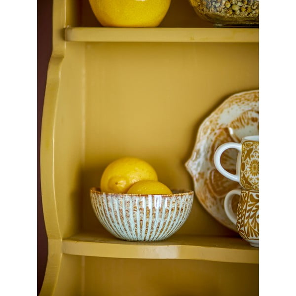 Niebiesko-beżowa kamionkowa miska do serwowania/na owoce 200 ml Fleur – Bloomingville-image-1