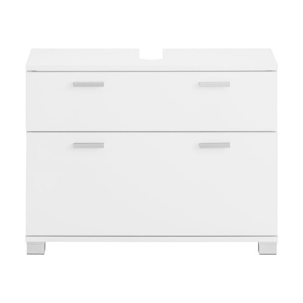 Biała szafka pod umywalkę 70x55 cm Rowan – Støraa