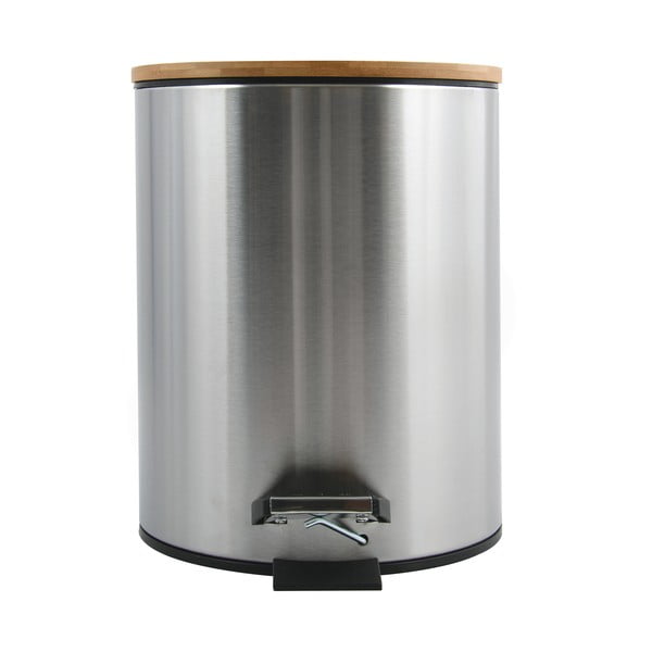 Stalowy kosz na śmieci z pedałem w kolorze matowego srebra 5 l   Adonis – Spirella-image-3