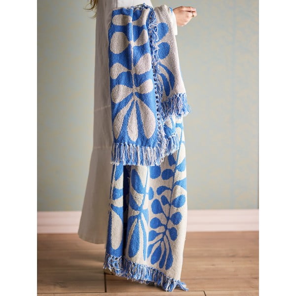 Niebieski koc 130x160 cm Nevine – Bloomingville-image-1