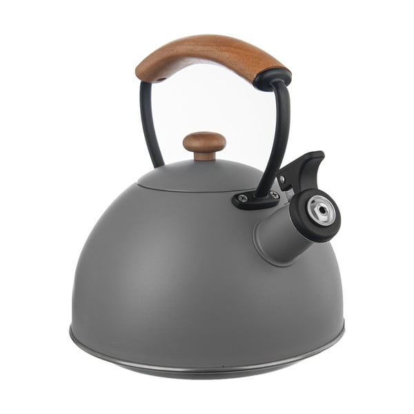 Szary czajnik stali nierdzewnej 3 l Wooden – Orion-image-1