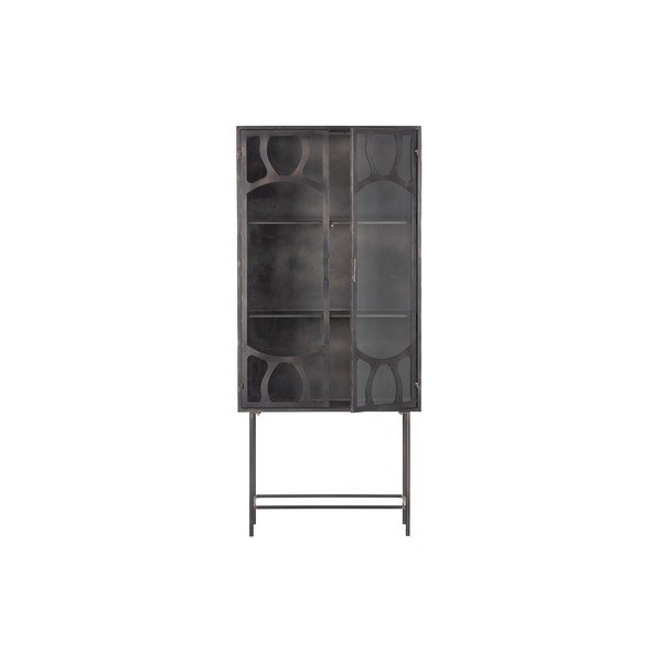 Antracytowa metalowa witryna 81x181 cm Gracious – BePureHome-image-2