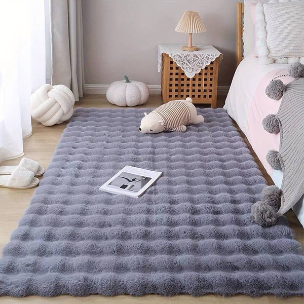 Antracytowy dywan odpowiedni do prania 150x230 cm Bubble Anthracite – Mila Home-image-1