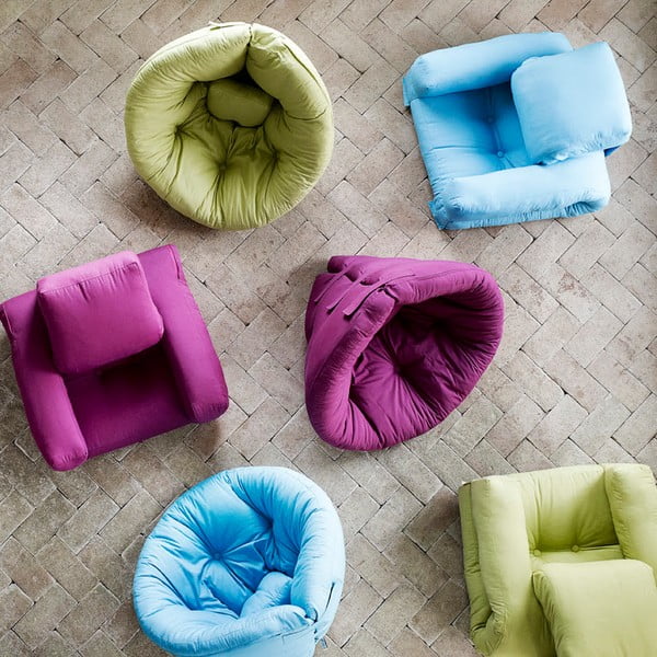 Dziecięcy fotel rozkładany Karup Baby Hippo Blue-image-2