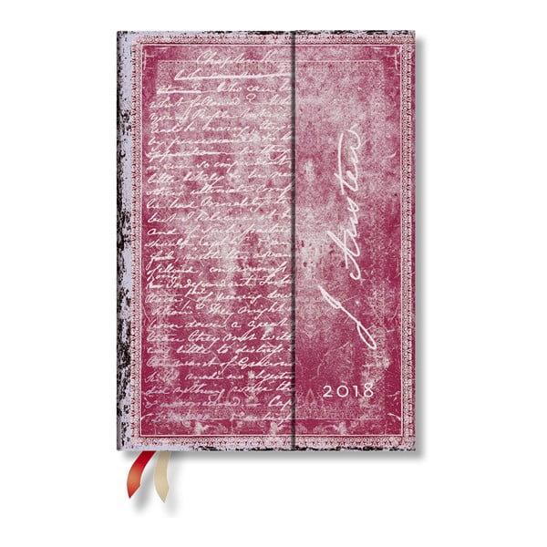 Kalendarz na rok 2018 z układem horyzontalnym Paperblanks Jane Austen Midi