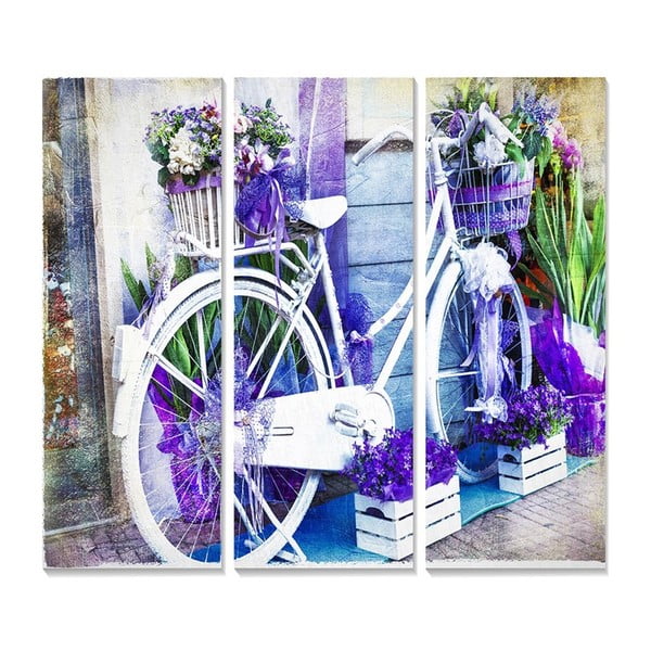 Obrazy zestaw 3 szt. 20x50 cm Lavender – Wallity