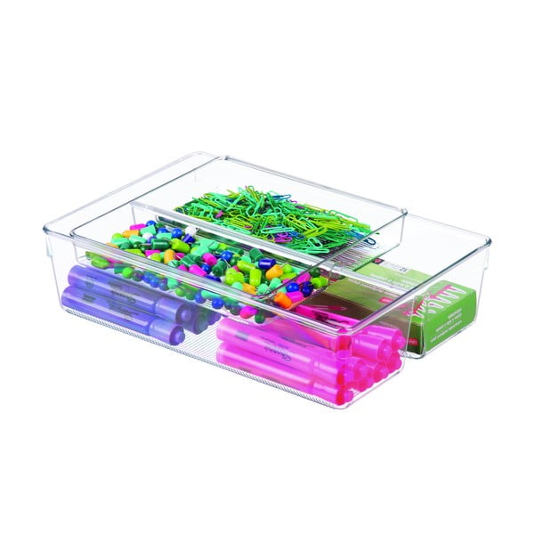 Dwupoziomowy organizer do szuflad kuchennych iDesign Linus, 31x20 cm-image-4