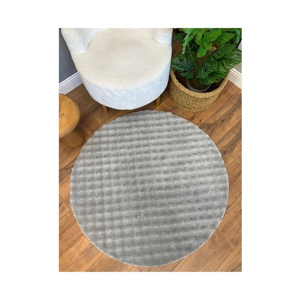 Szary okrągły dywan odpowiedni do prania ø 120 cm Bubbly – Oyo Concept-image-2