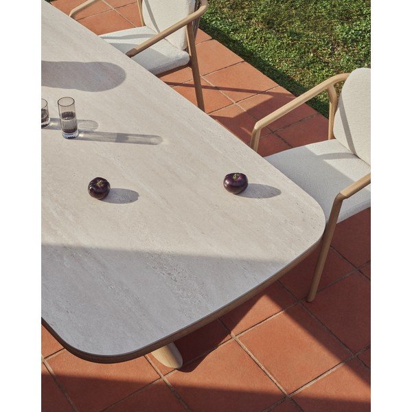 Stół ogrodowy z ceramicznym blatem 110x240 cm Mirtia – Kave Home-image-2