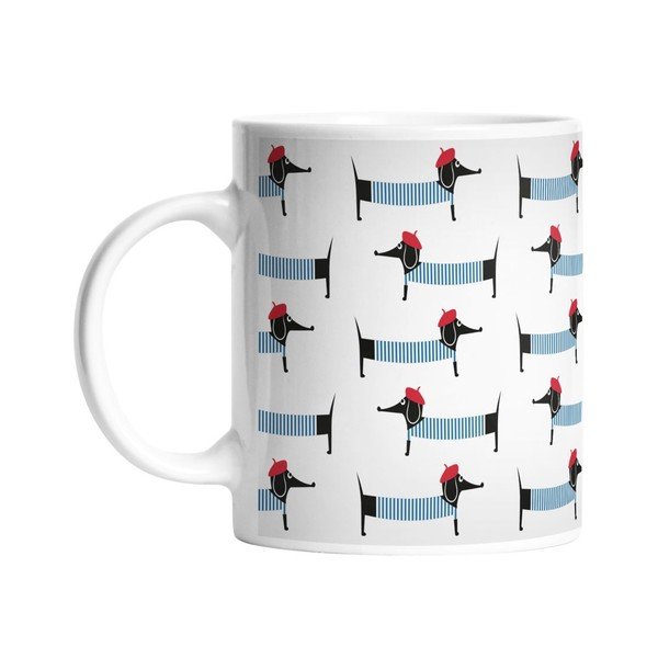 Ceramiczny kubek French Dachshunds, 330 ml-image-1
