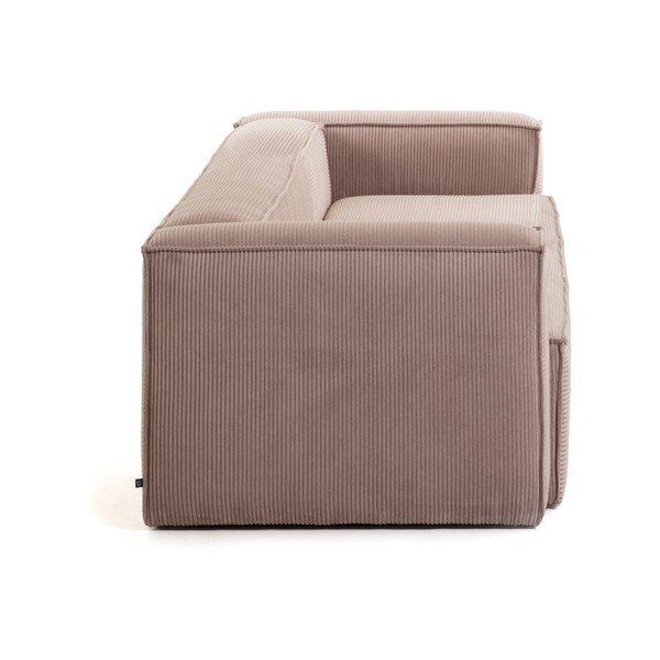 Różowa sztruksowa sofa Kave Home Blok, 240 cm-image-4